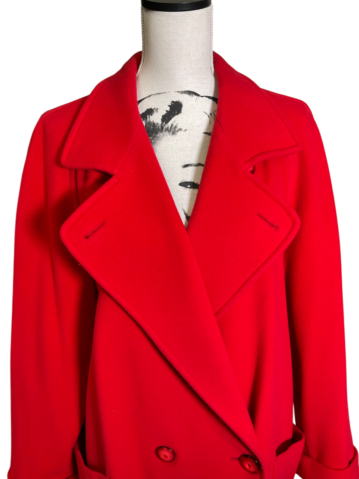 Vintage Cashmere and Wool Double Breasted Coat by French