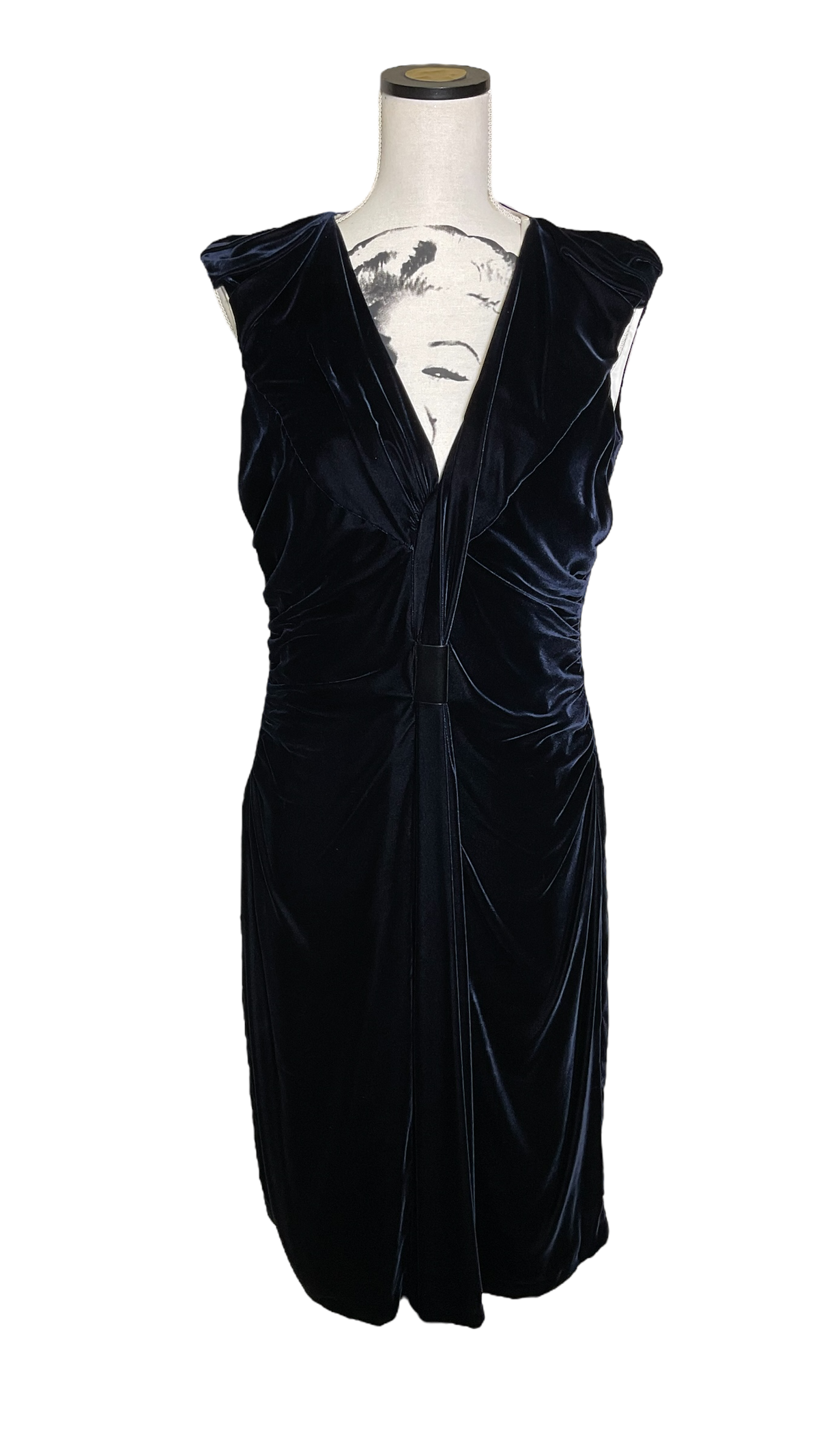 Prada Midnight Blue Velvet Dress Marilyn s Vintage Online