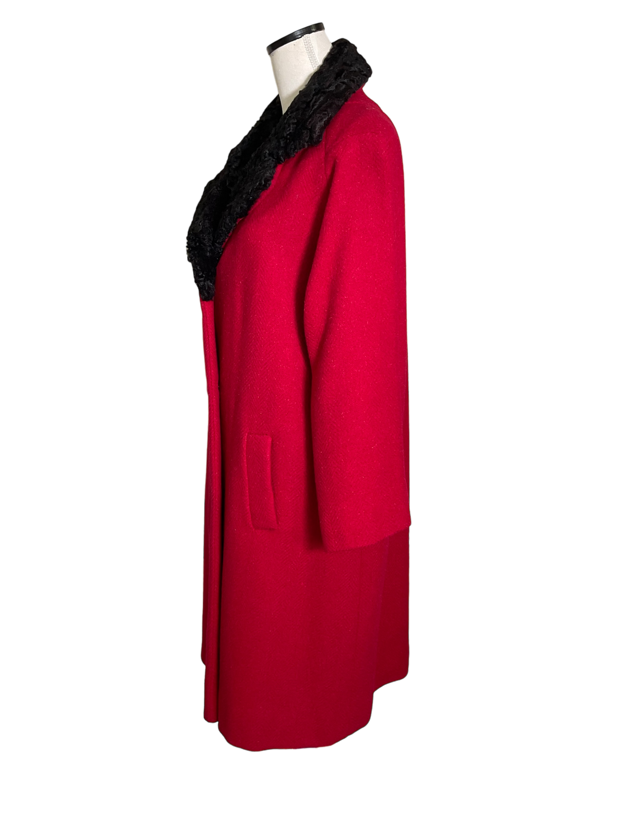 コート Mm Studio Red Wool Molo Coat Red Wool Coat Women, Winter Swing Coat, Winter 1950s Coats