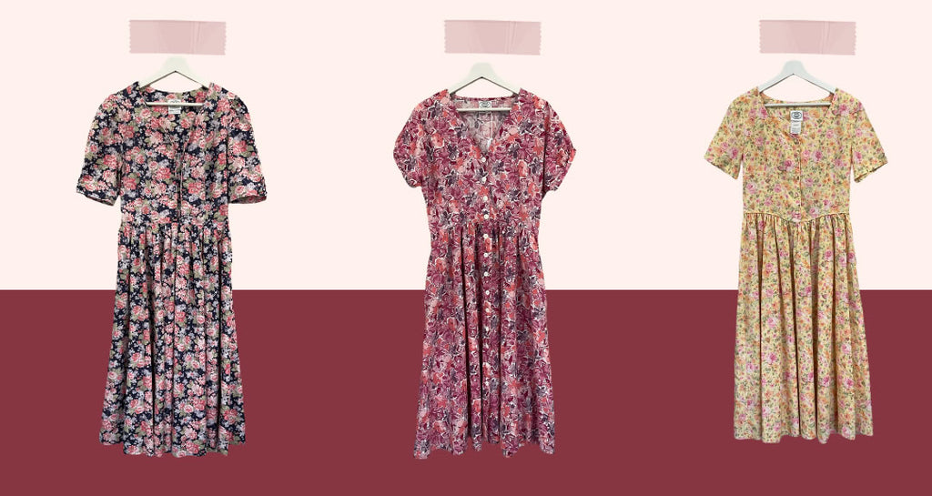 Laura Ashley vintage dresses 80s