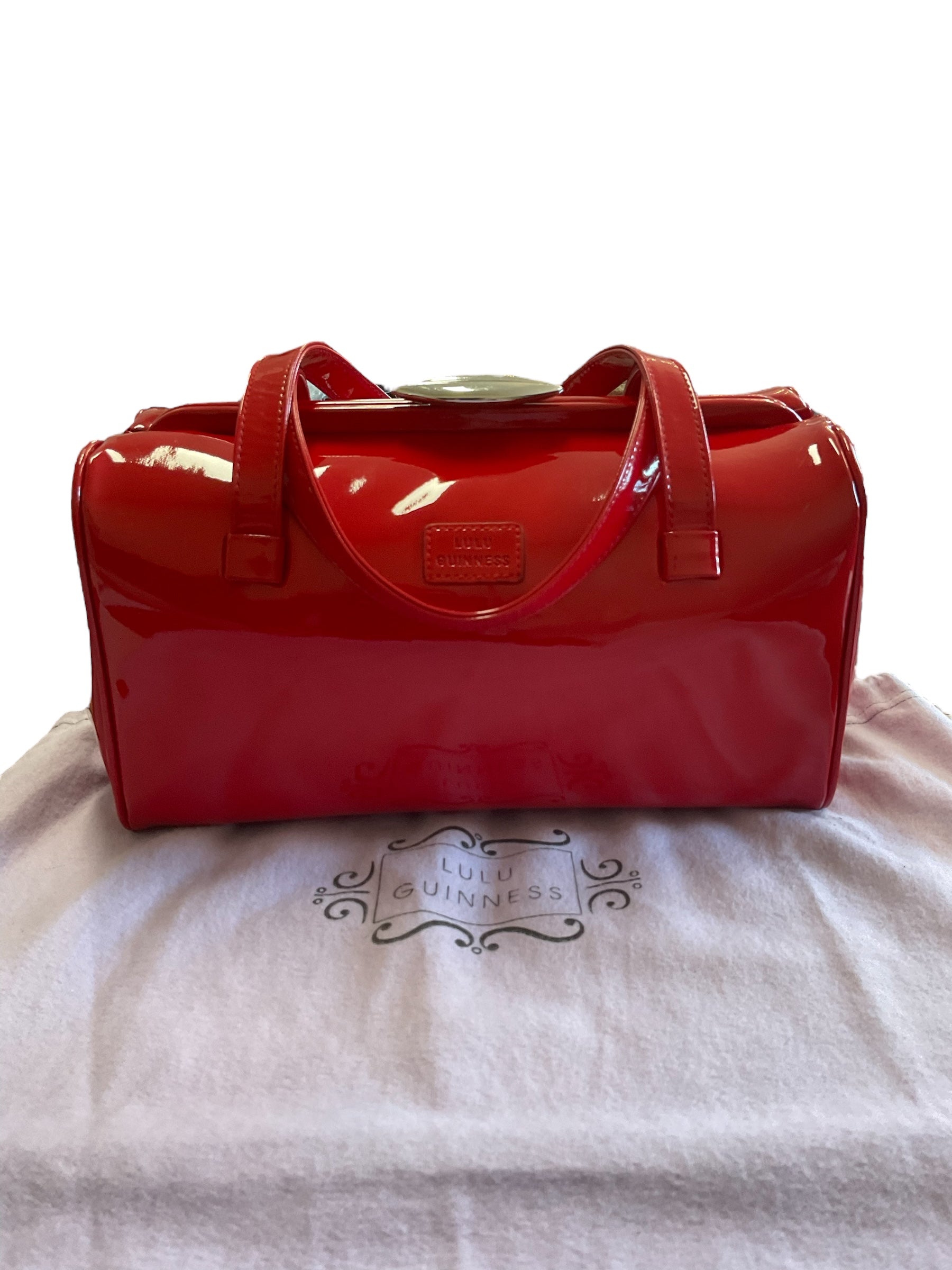 Lulu Guinness Red Patent Leather Lips Clasp Bag | Early