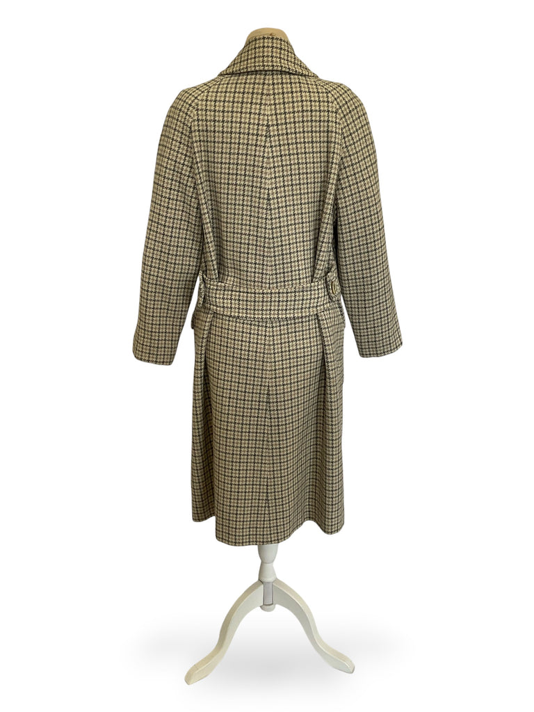 Aquascutum Regent Street London Houndstooth Wool Coat | Made in